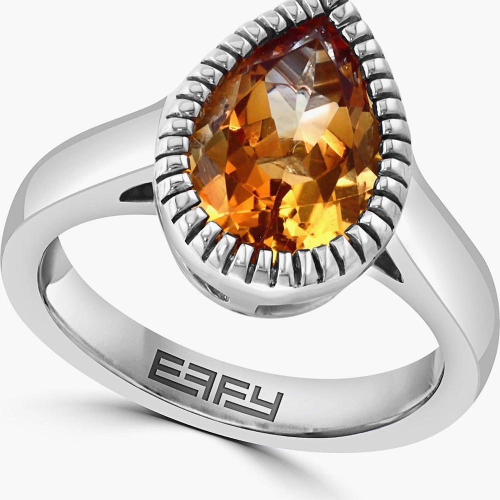 Effy Silver Ring with Vibrant citrine quartz